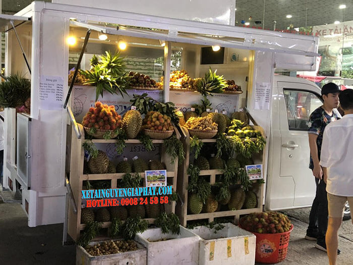 Xe tải đóng thùng bán trái cây lưu động