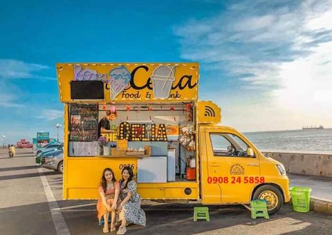 Xe bán trà sữa lưu động tại Vũng Tàu
