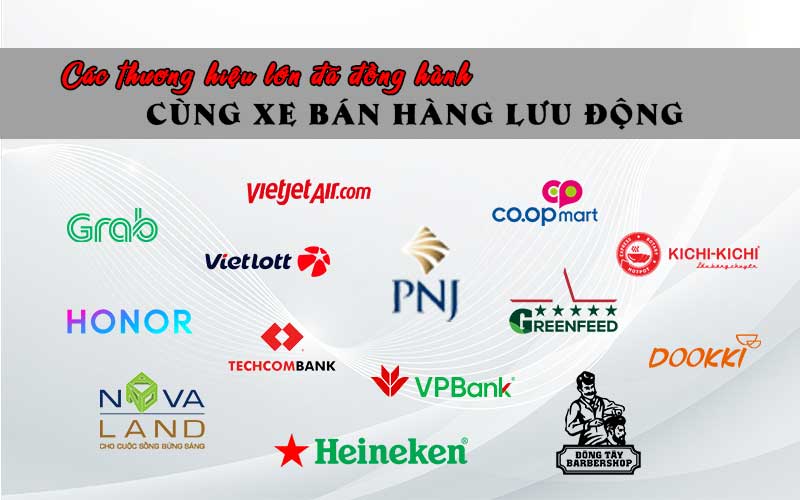 Các thương hiệu lớn đã sử dụng dịch vụ thuê xe bán hàng lưu động