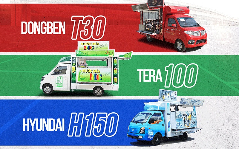 Các mẫu xe tải bán hàng lưu động trên thị trường