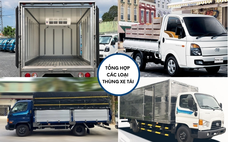 Một số thùng xe tải trong lĩnh vực vận tải