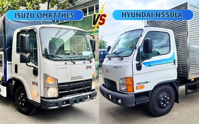 Hyundai N550LA và Isuzu QMR77HE5 - Tải 2 tấn 5 nổi bật trong phân khúc