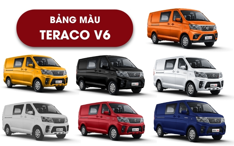 Phiên bản màu xe tải van Tera V6 