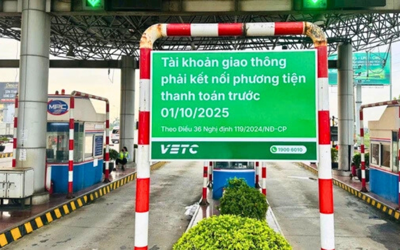 Tài khoản giao thông bắt buộc sử dụng từ ngày 1/10/2025