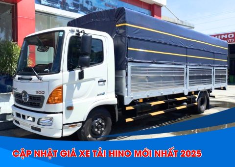 Cập nhật bảng giá xe tải hino mới nhất 2025, đủ tải trọng