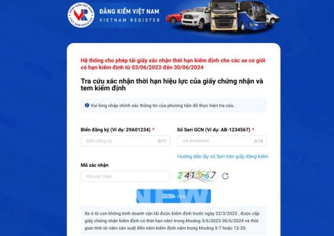 Hướng dẫn gia hạn đăng kiểm xe tải online 2025